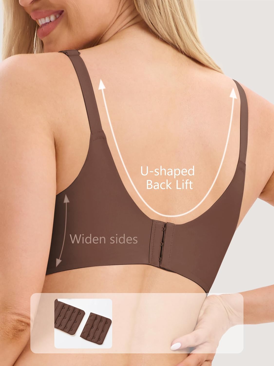 Angelhood 3 Pack Nursing Bras for Breastfeeding Seamless Pregnancy Maternity Bra Wireless Sleep Bralette with Extenders