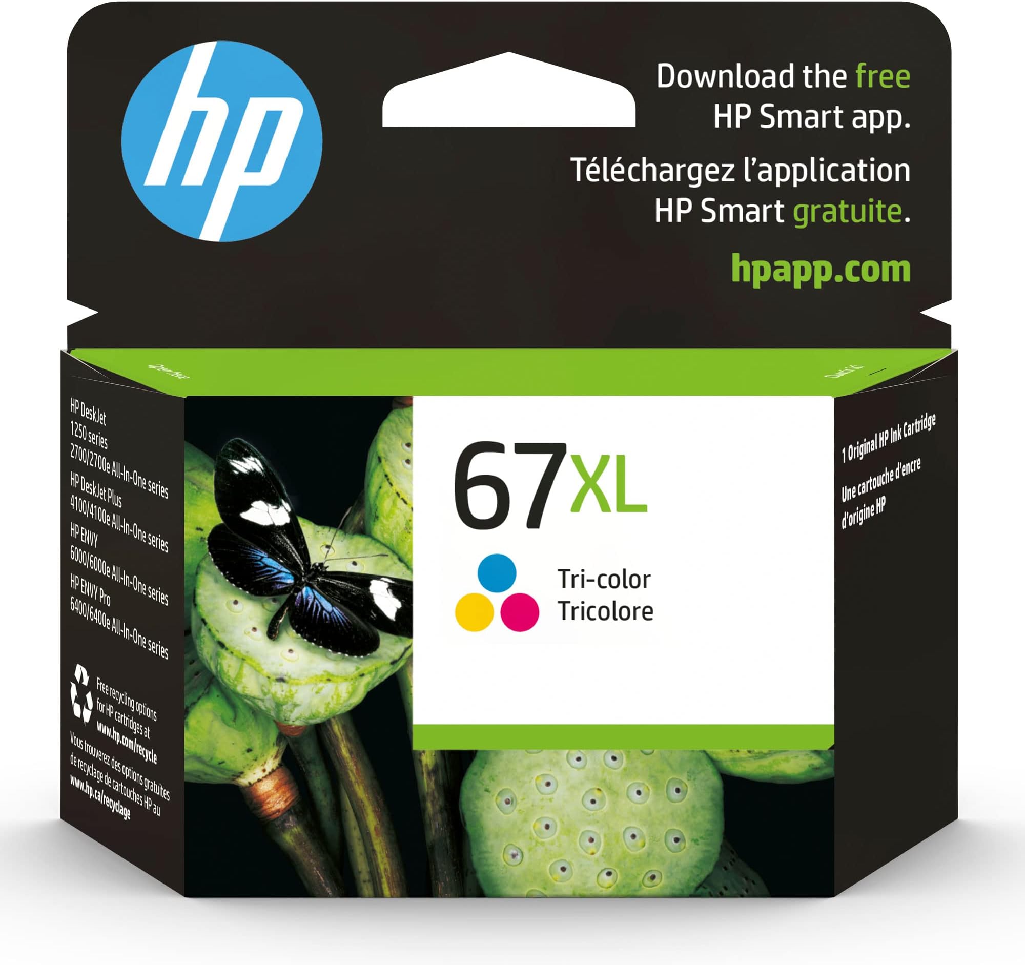 HP Original 67XL Tri-Color High-Yield Ink Cartridge | Works with HP ...