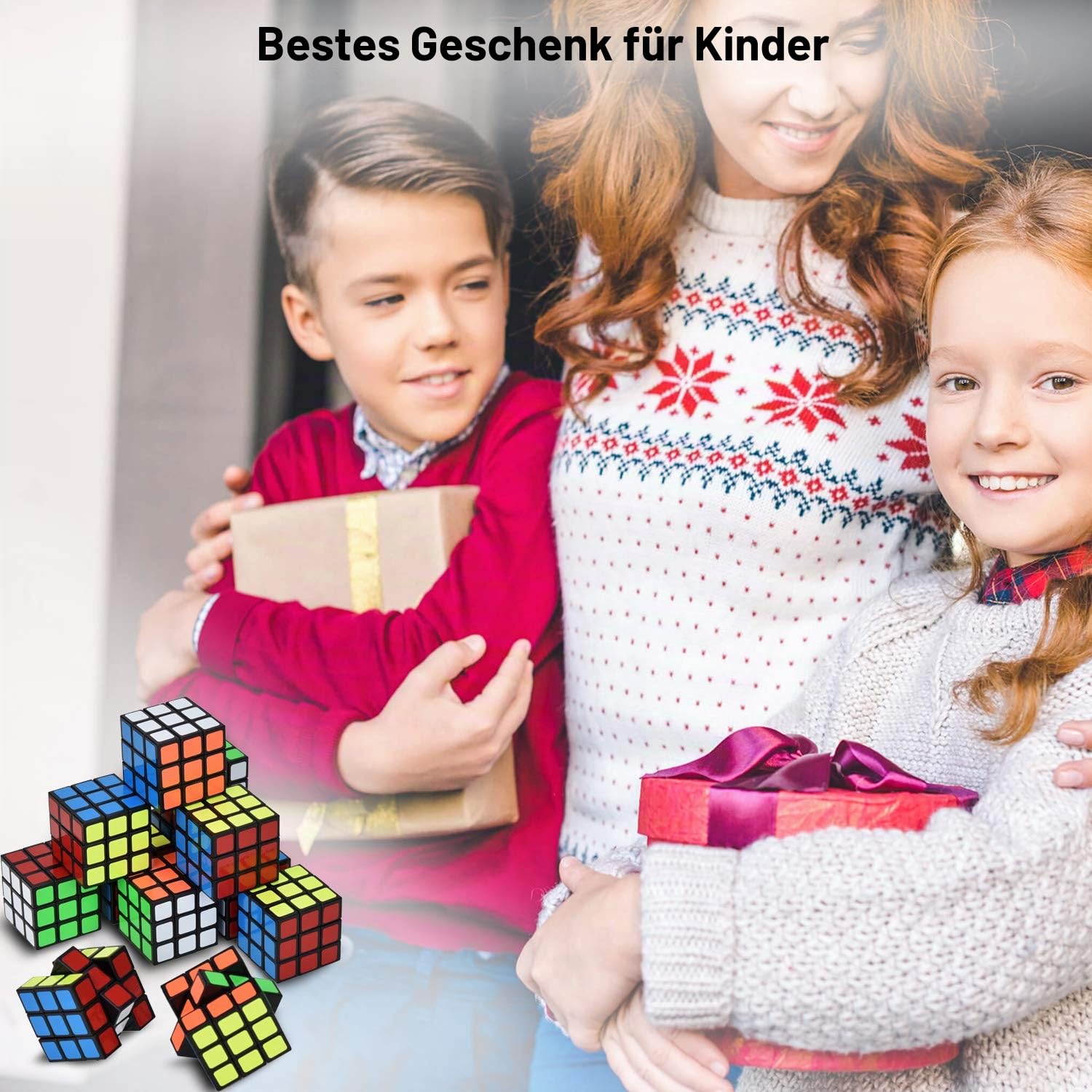 12 Stück Mini Zauberwürfel Set, Party Mitgebsel Magic Würfel für Kindergeburtstag Gastgeschenke Weihnachten Reisespiele Kindergeburtstag (3 * 3 * 3cm)