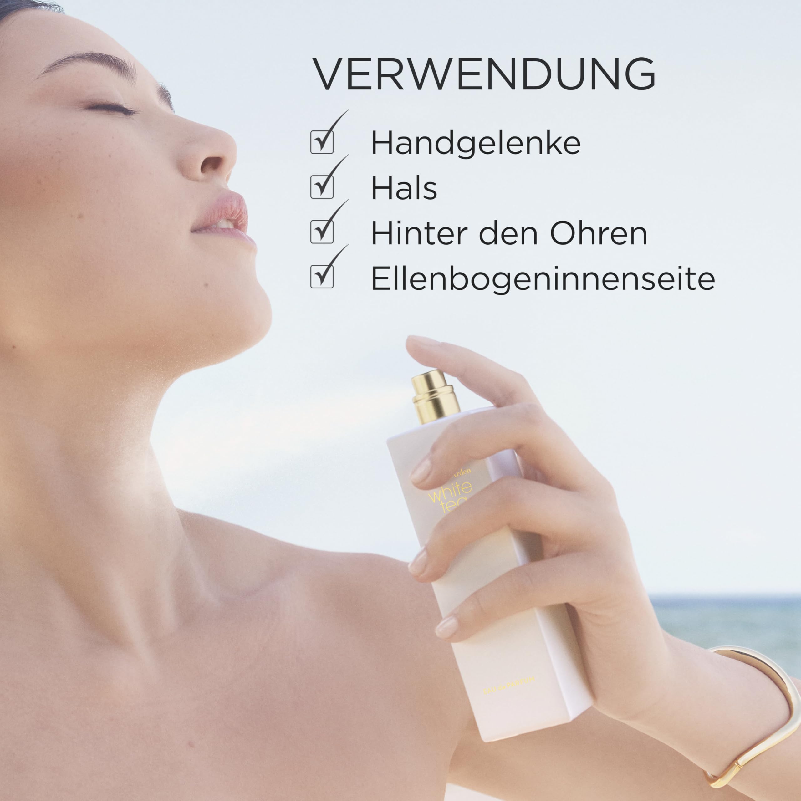 Elizabeth Arden - White Tea, Eau de Parfum, Parfüm mit weißem Tee und einem Meeresbrise-Akkord, blumiger Duft, frisches, weibliches und süßes Aroma, Parfüm für Frauen, 50 ml