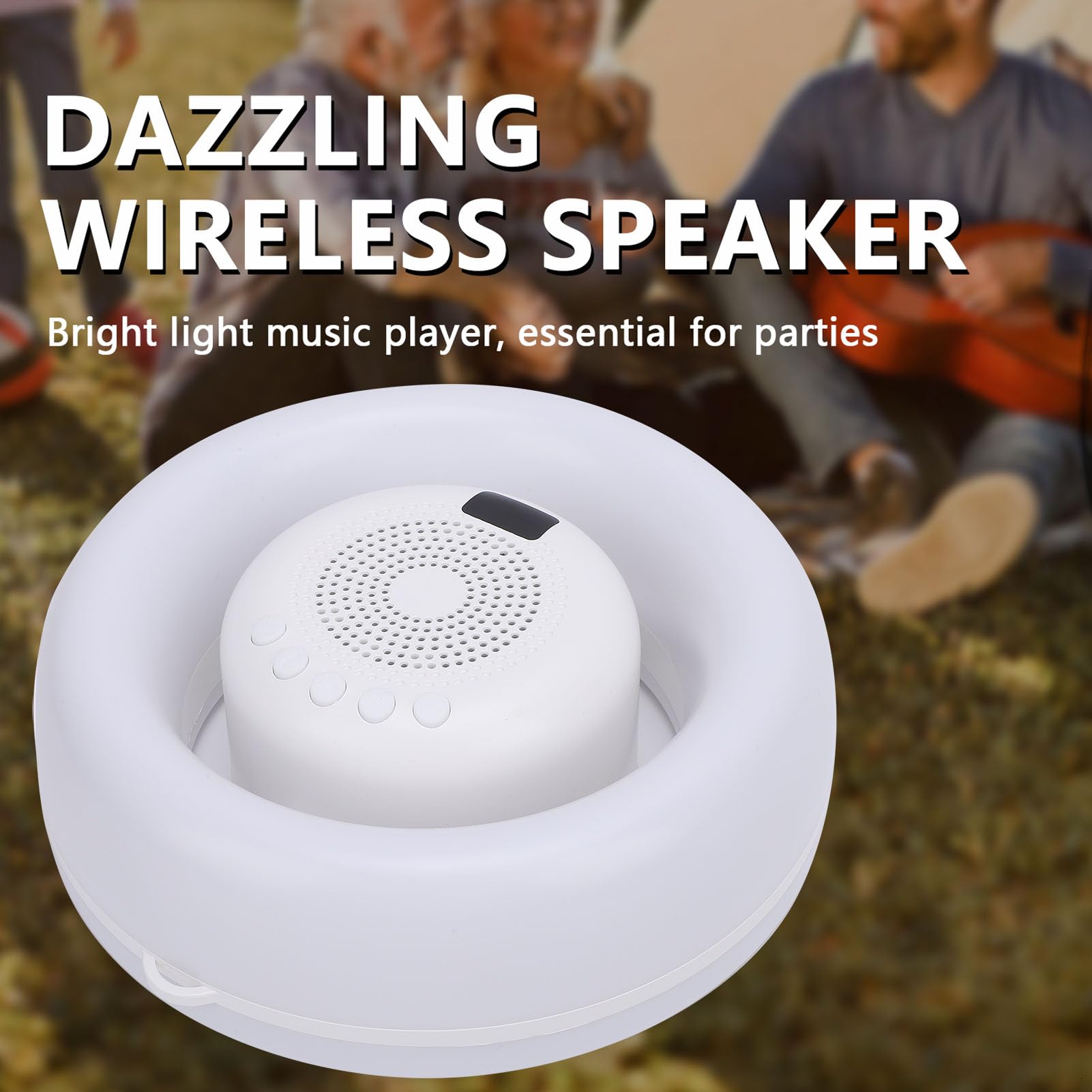 Annadue Altavoz de Piscina Flotante, Altavoz de Piscina Bluetooth de Luces Dinámicas, Altavoz de a Prueba de Agua IP65 con Pantalla de Temperatura para la Ducha de Fiesta de la Piscina