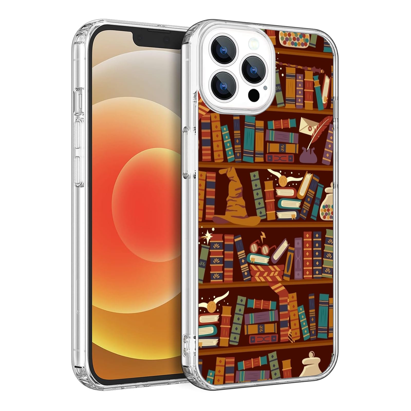 BOXUEZHENU Compatible with Fashion iPhone 15 Pro Case, Protective Shockproof Scratch Resistant Soft TPU Clear Case(Harri-Magic-3)