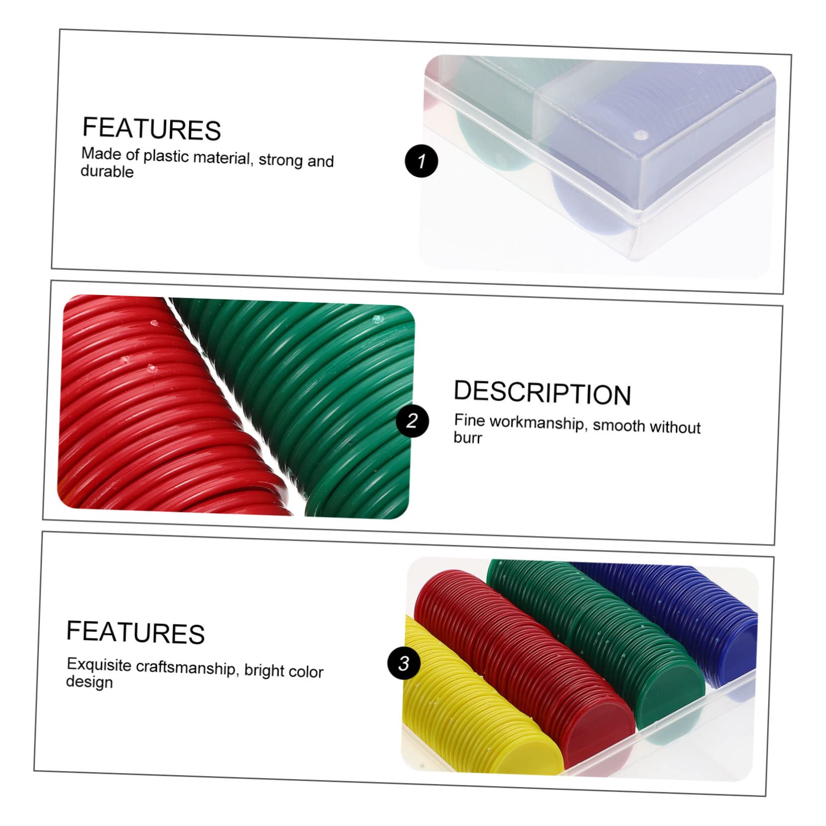 VICASKY 320pcs Blank Plastic Poker Chips for Card Games Math Learning and Party Supplies Sturdy Smooth for Comfortable Use for Sorting and Activities