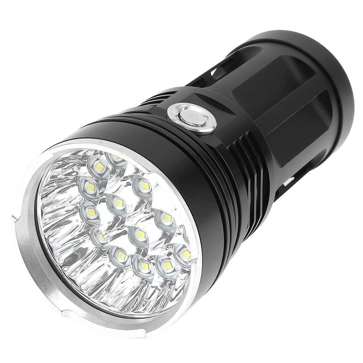 Powerful 18 LEDs 5400Lumens 4 Modes Flashlight Waterproof Aluminum Super Bright Torch Powered by 4 x 18650 Batteries(Battery Not Included)