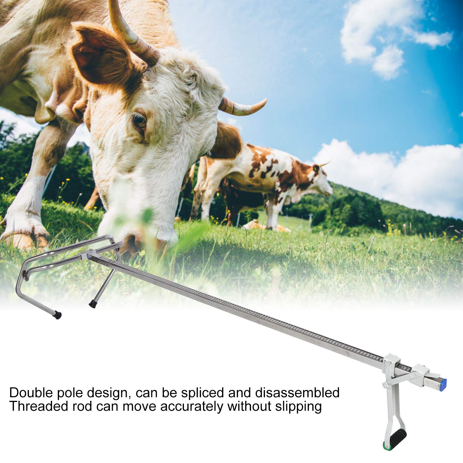 Kit de ayuda para el parto y extractor de terneros de vaca |Equipo veterinario de acero inoxidable para distocia |Asistencia sencilla para la entrega de ganado vacuno y ovino
