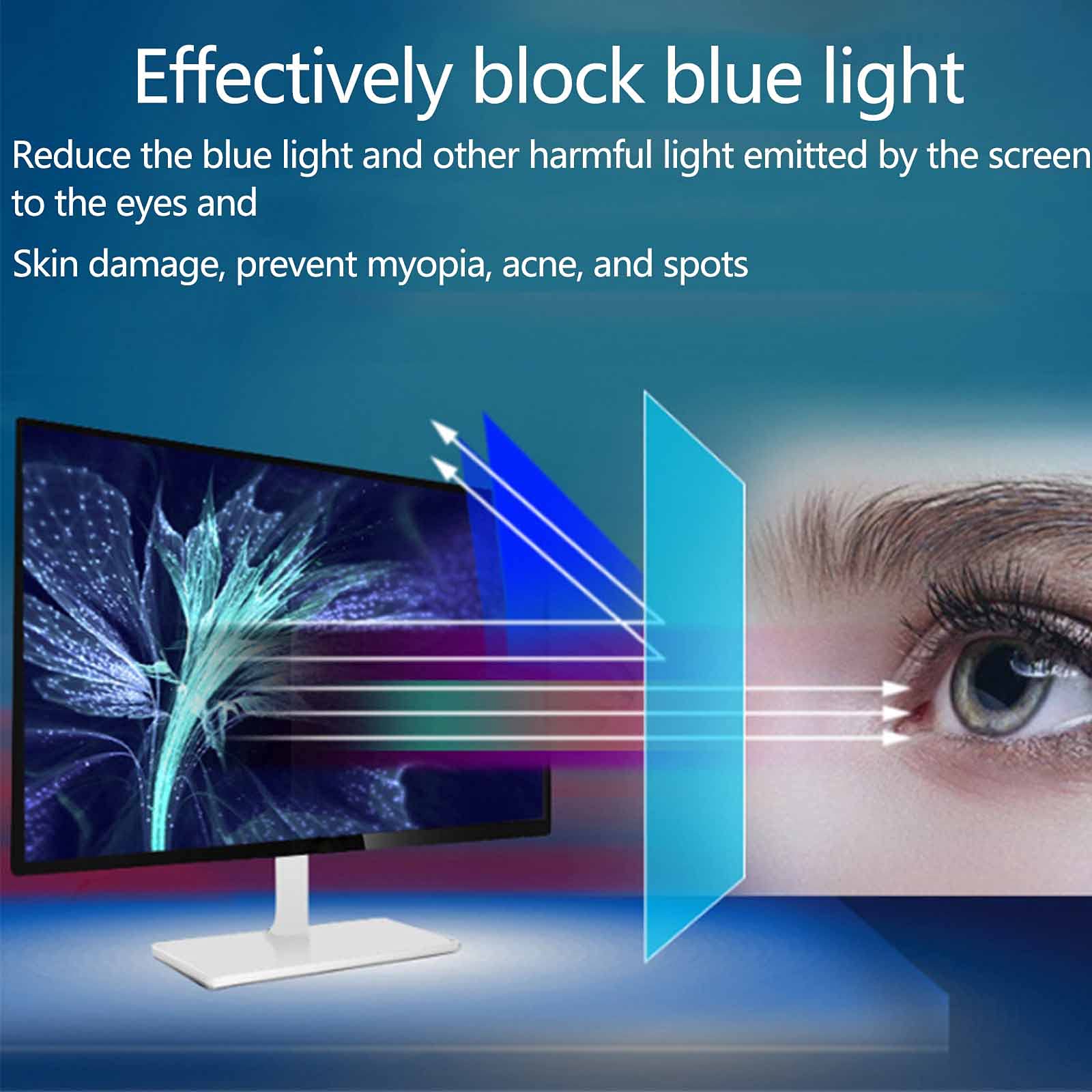 Pellicola Salvaschermo per Computer Desktop Pellicola Anti Luce Blu Che Blocca Il Filtro Pellicola Protettiva per Schermo in Acrilico HD Tipo di Sospensione,20in(458 * 270)
