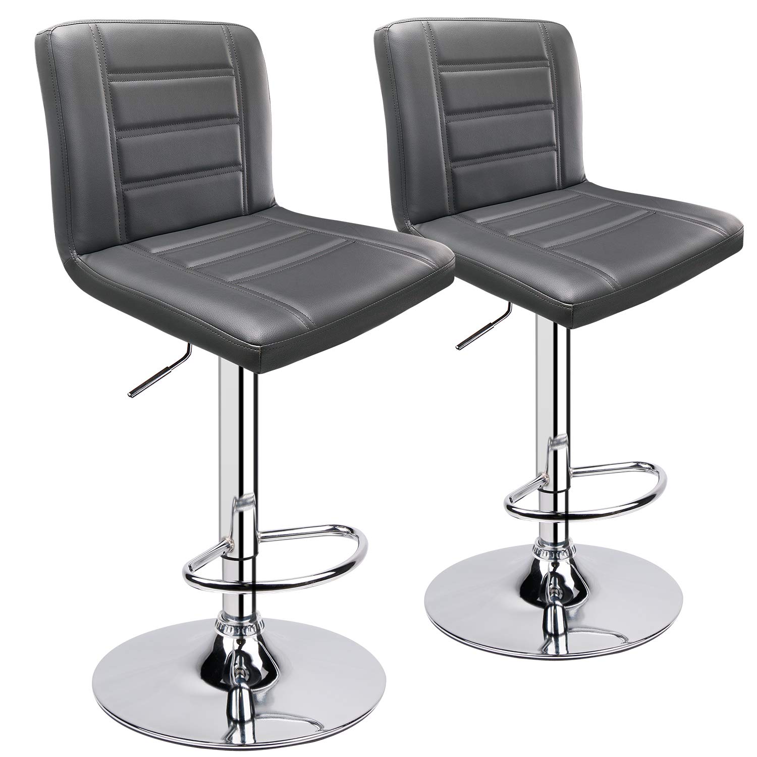 Leopard Bar Stools Set of 2, Modern Adjustable Bar Stool with Back
