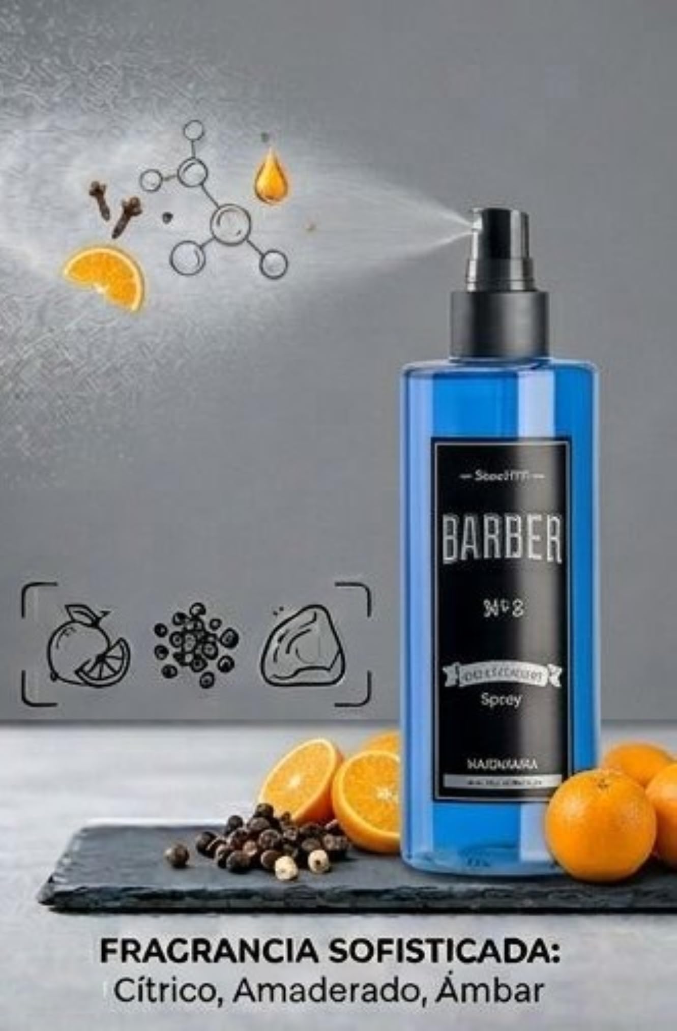 BARBER MARMARA Woda kolońska dla mężczyzn (1 x 400 ml) After Shave Men – woda zapachowa dla mężczyzn – odświeżająca i pielęgnująca – Barber Eau de Cologne (400 ml, nr 2)