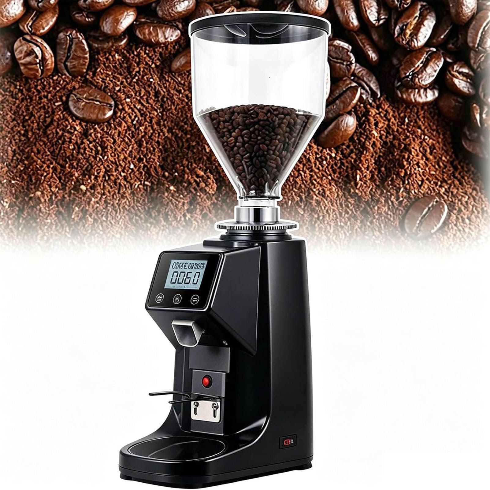 Macinacaffè Quantitativo per Chicchi caffè,Display Timer Digitale black-1500ml