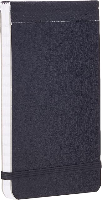 Silvine Elasticated Pocket Notebook with 80 Pages and Durable Stiff Board Covers