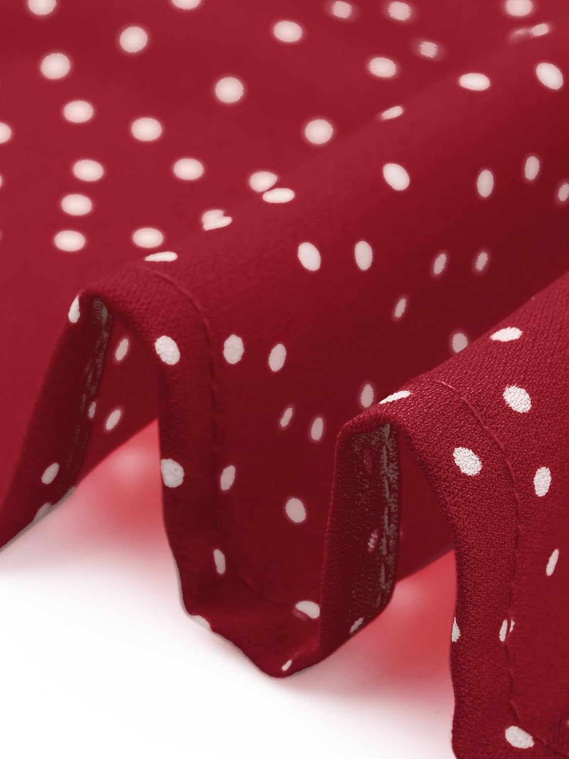 Allegra K Women's Polka Dots Short Sleeve Button Up Vintage 1950s Blouse - Image 5