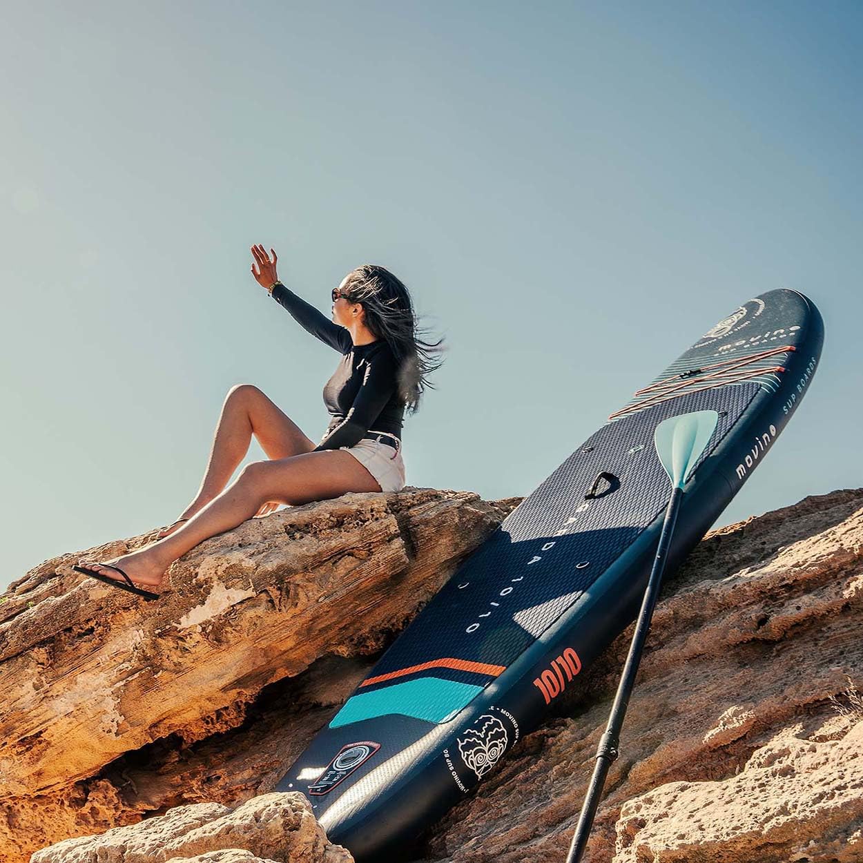 Movino Garda Allround 10'10” Set de Tabla de Stand Up Paddle Inflable Sup Tabla de Paddle Ligera Stand Up Paddleboard Tablas de Sup y Accesorios para Deportes Acuáticos 330 cm