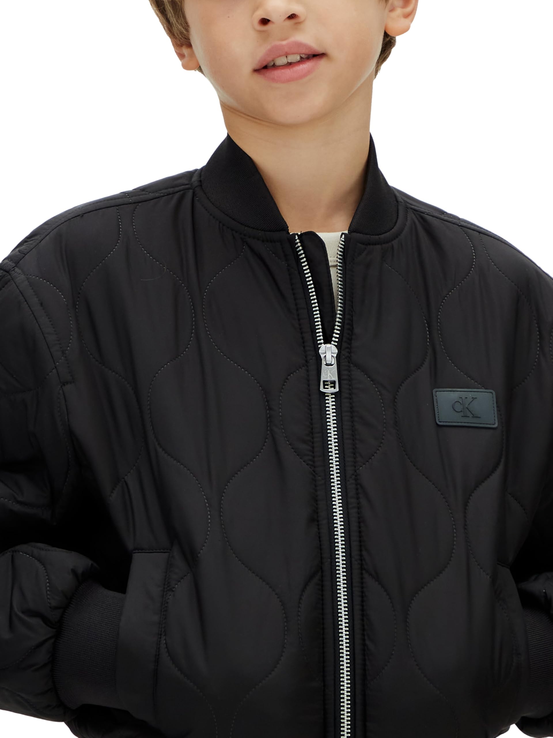 Calvin Klein Kurtka bomberka Chłopcy Quilted Bomber Jacket Ib0ib02627
