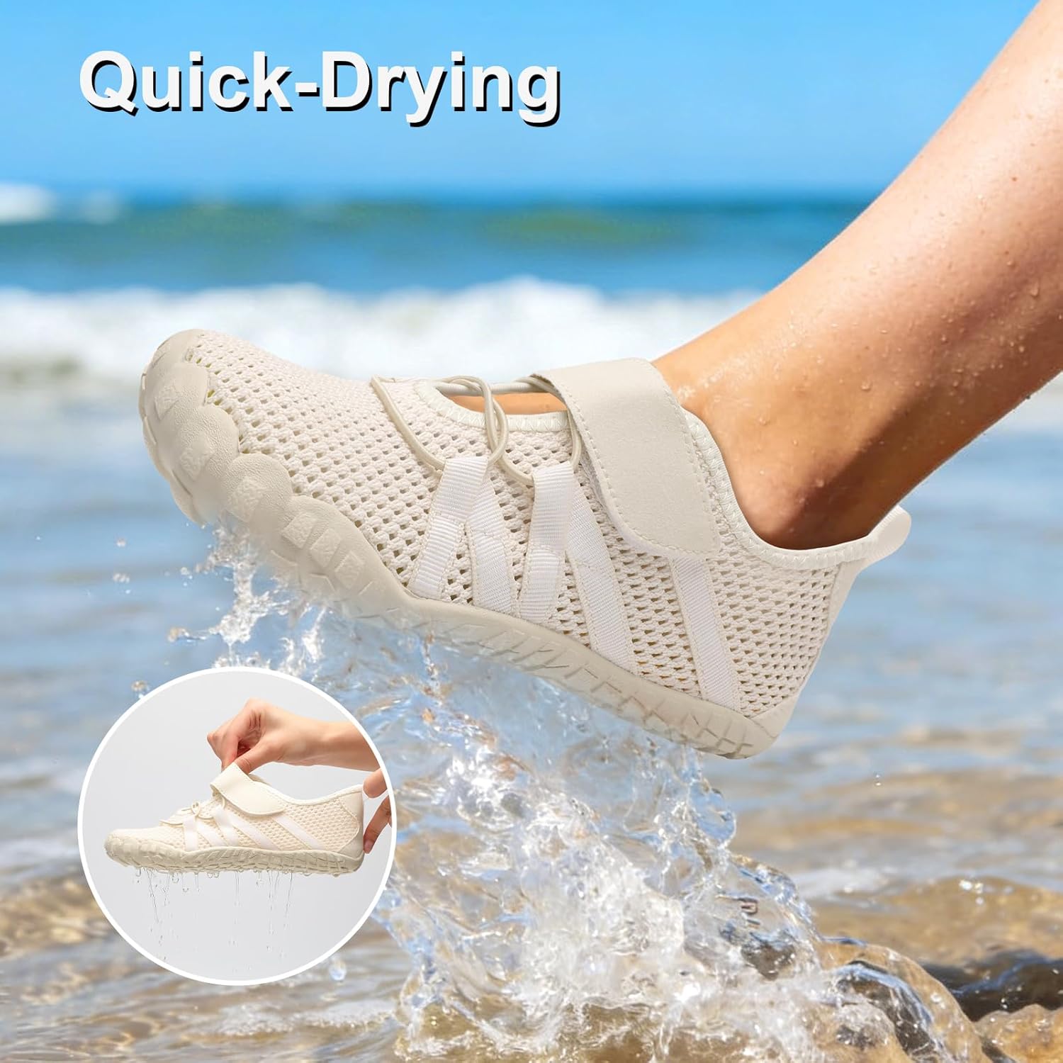 LeIsfIt Water Shoes for Women Barefoot Swim Beach Shoes Quick-Dry Aqua Socks Non-Slip for Pool Diving Boating River Yoga Lake Surf - Image 7