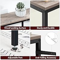 Vista 6 de Skinny Console Table with Power Outlets, 63" Narrow Sofa Table, Behind Couch Table with Charging Station, Sofa Hallway Table for Plants, Living Room