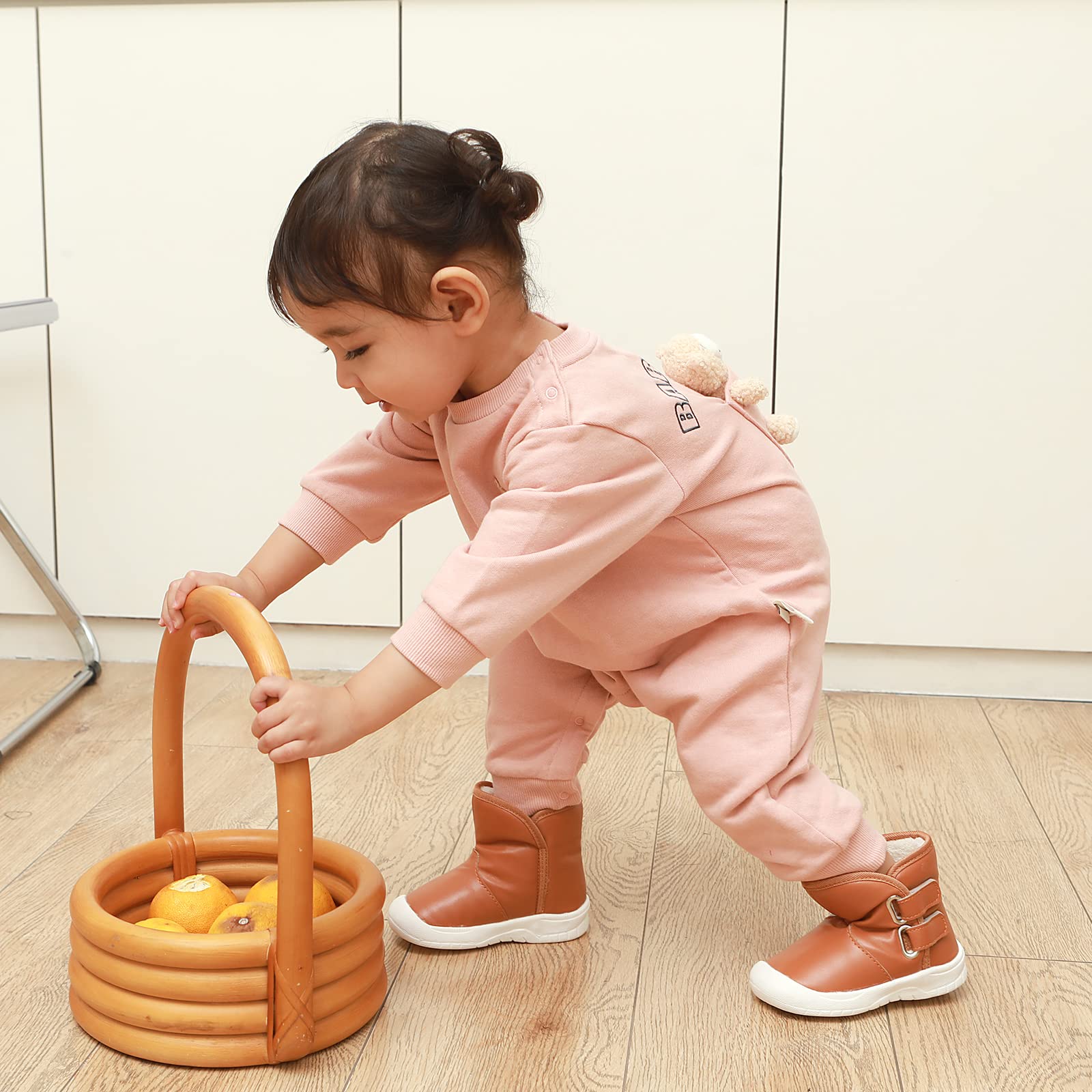 LACOFIA Botas de Nieve Impermeables para Invierno de la Suela de Goma Antideslizante para bebé niña y niño