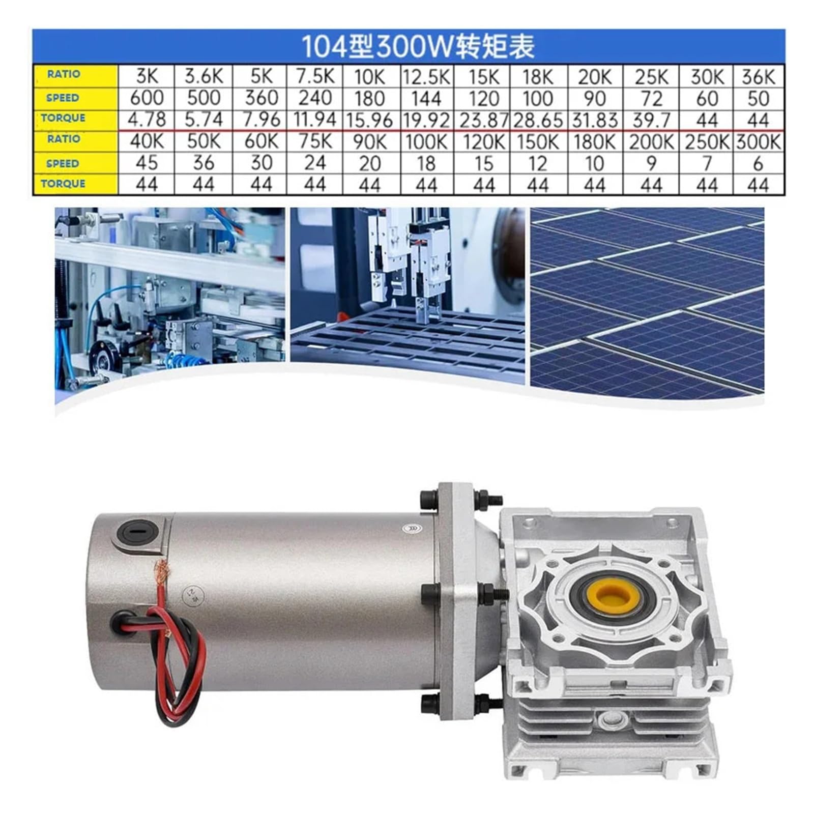 Reductor de engranajes helicoidales de alto par de 300 W con motor de CC de velocidad ajustable y caja de engranajes helicoidales RV040 de 18 a 360 rpm. Fuerte disipación de calor(300w,12V)