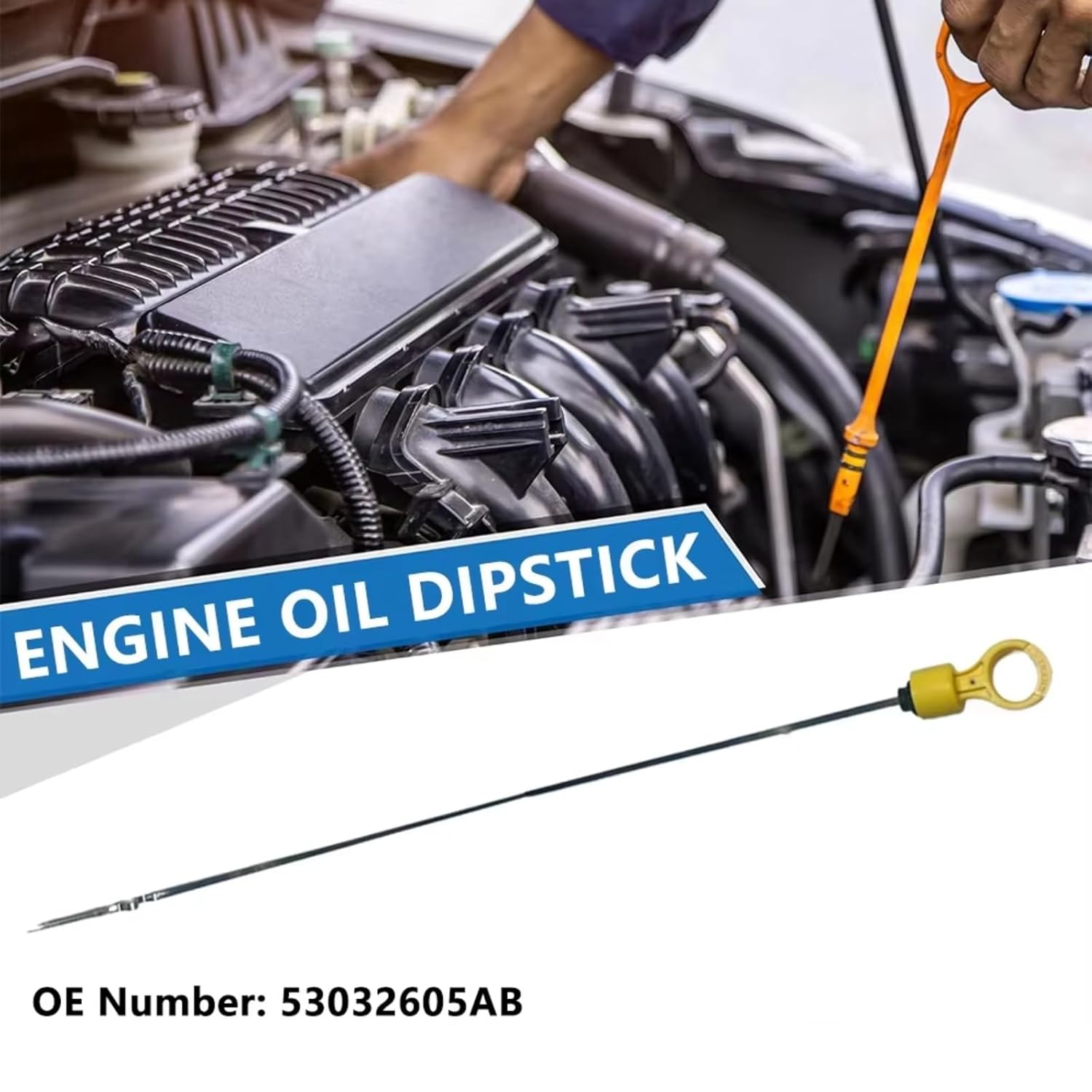 Engine Oil Measuring Rod for Dodge for Ram 2500 5.7L 2003 2004 2005-2008 2009 Car Transmission Oil Dipstick 53032605AB