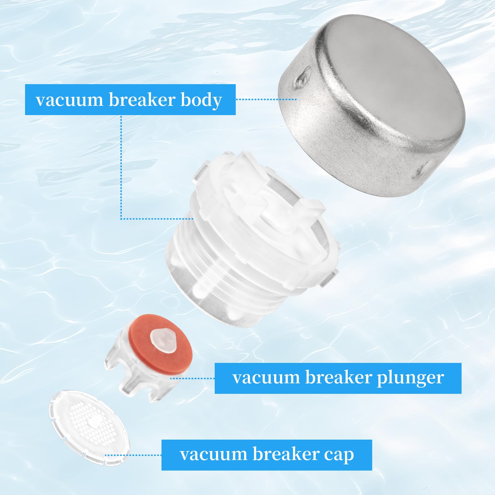 630-7500 - Kit de reparación de interruptor de vacío de repuesto para Prier 400 500 Series, 2 unidades de accesorios de reparación de hidrantes de pared para grifo al aire libre, conjunto de émbolo de
