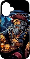 Vista 1 de iPhone 16 Pirate Drinking Rum Funny Rum Lover Alcohol Drinker Case