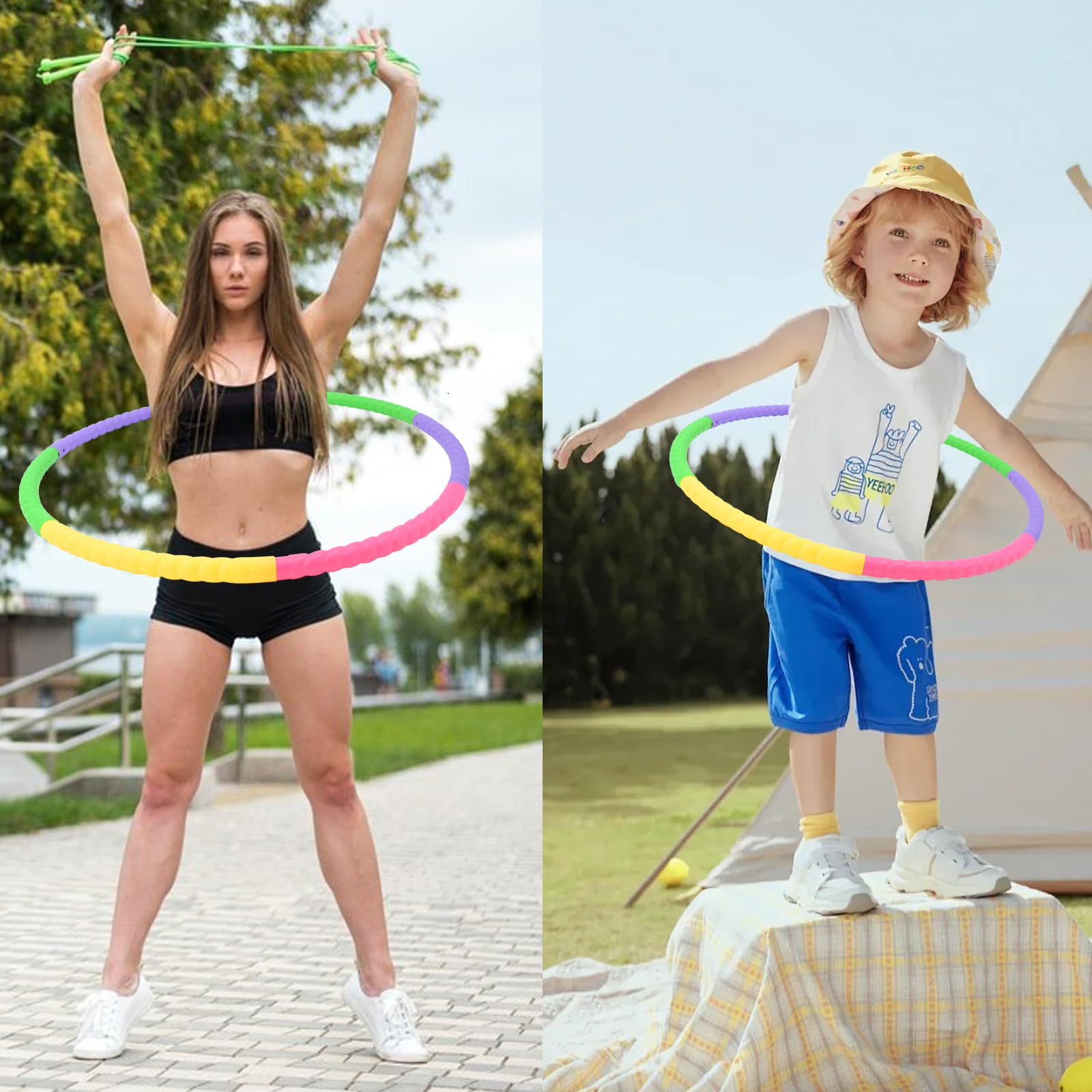 Hula Hoop Cerceau Pour Adulteenfant 68 Pices Amovible Hoola Hoop Avec