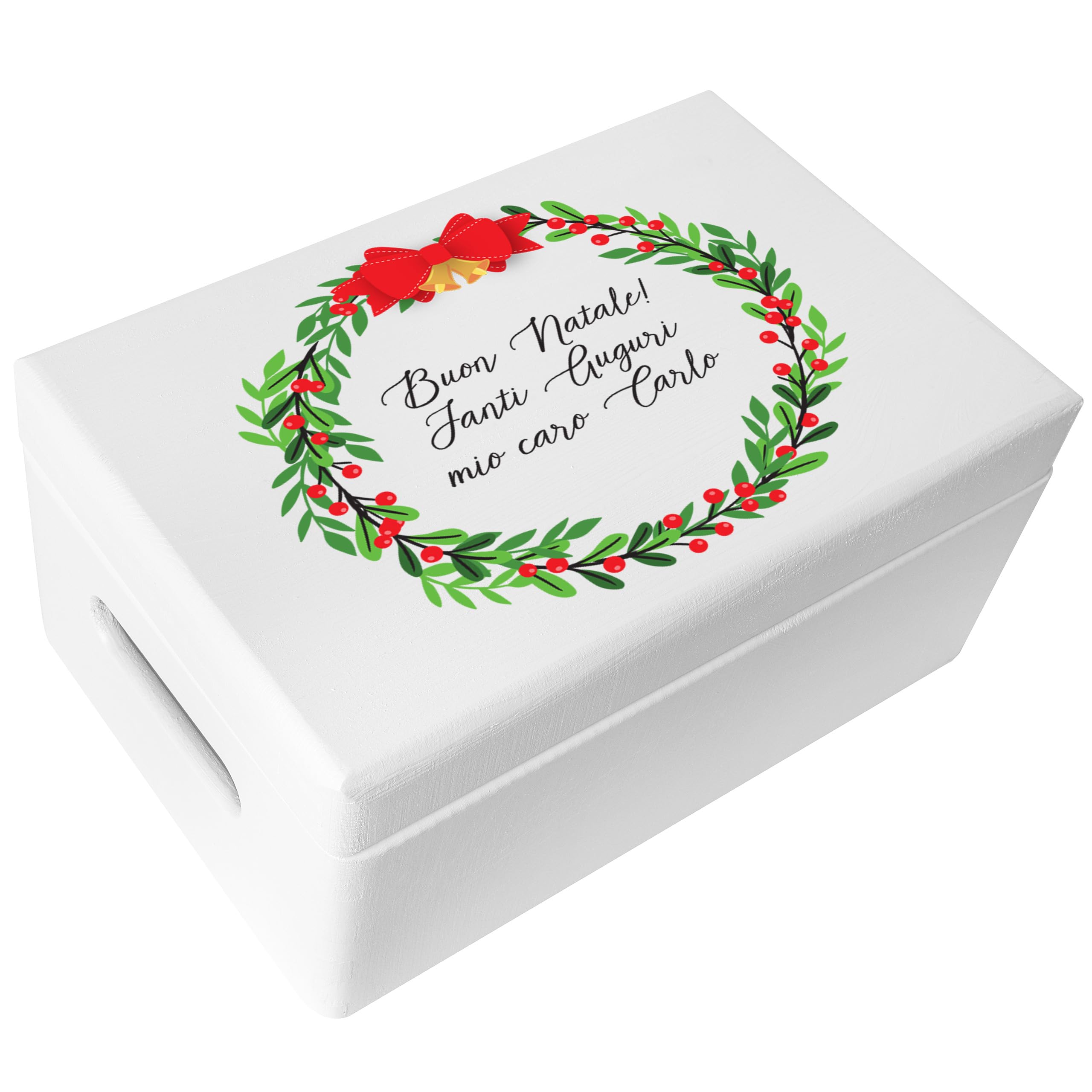 Creative Deco Scatola Regalo di Natale Personalizzata, Ghirlanda di Natale