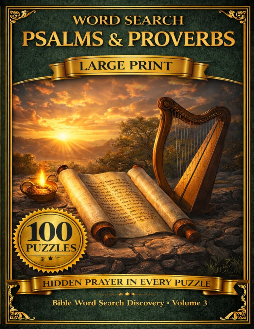 Psalms and Proverbs Word Search: 100 Large Print Puzzles with Hidden Prayers and Wisdom Verses (Bible Word Search Discovery)