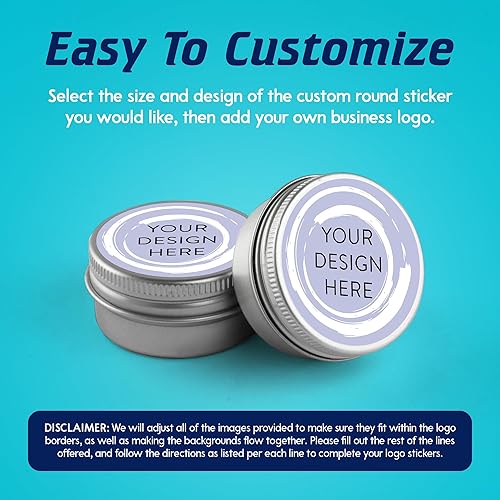 Vista 966 de DayStar Custom Signs & Design - 100 adhesivos de vinilo personalizables, con texto, imagen, diseño y logotipo; adhesivos para logotipo de embalaje