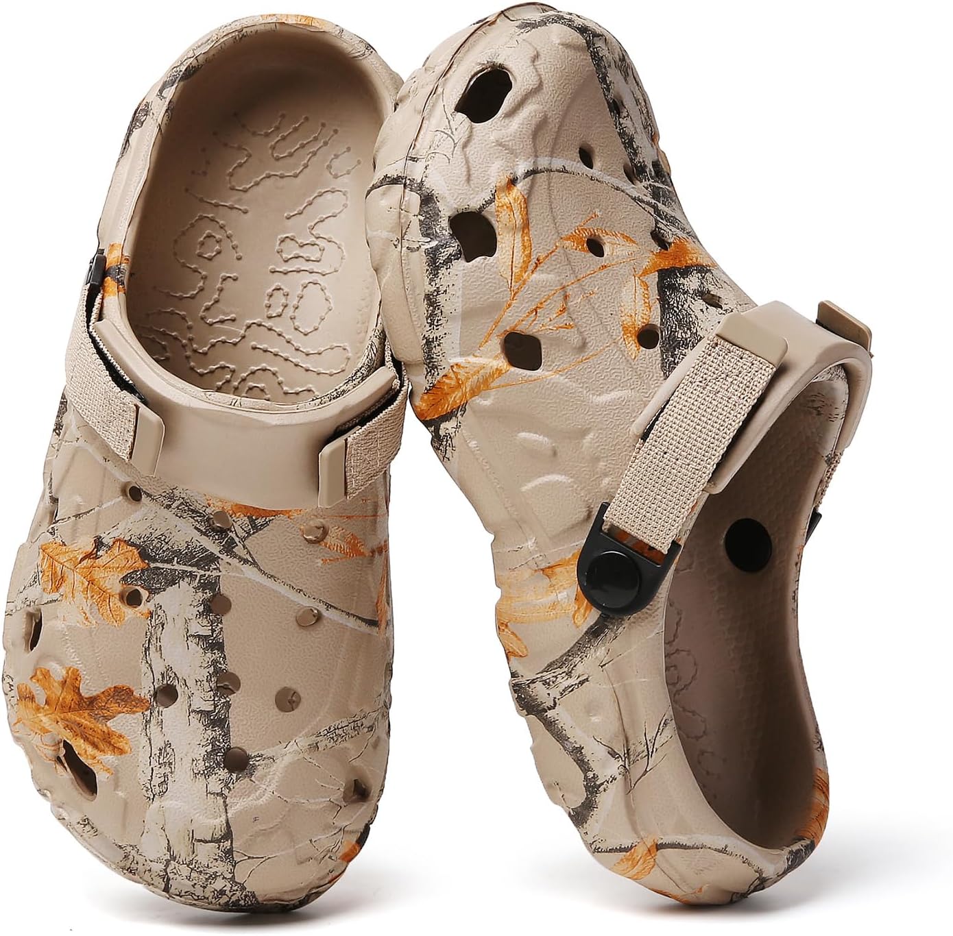 Men’s Garden Clogs Slip-On Camo Shoes Lightweight EVA Breathable Non-Slip Water-Resistant Summer Sandals for Outdoor Yard Beach Pool Casual