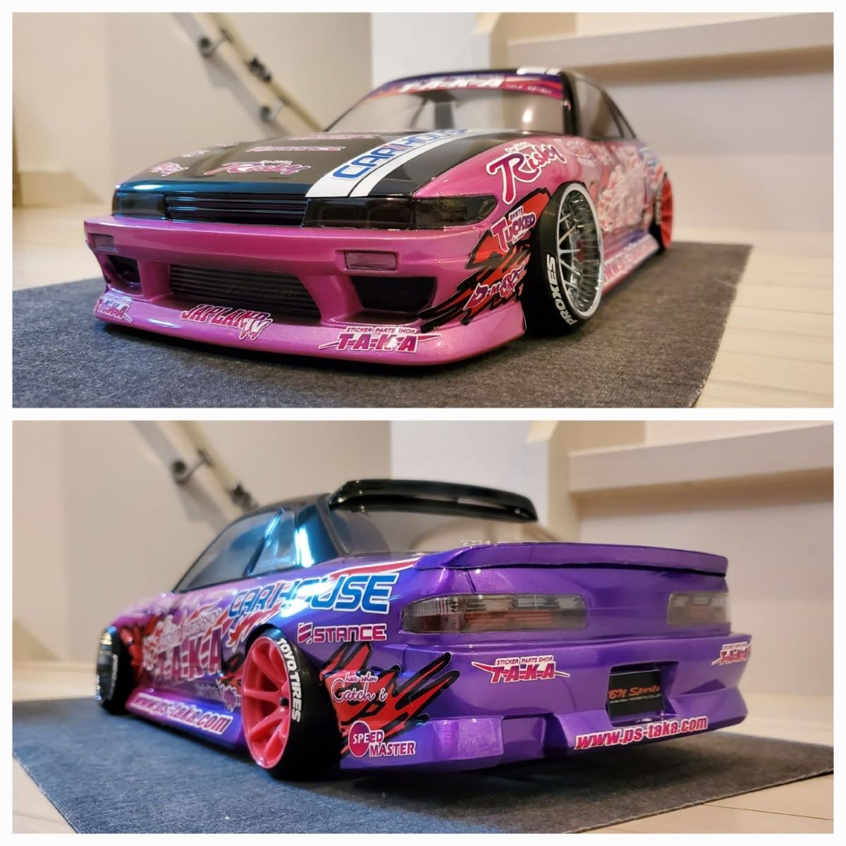藤尾仕様のs13シルビア 3Dデカール貼付 2つのボディーをひとつにしてあります 藤尾仕様のs13シルビア 3Dデカール貼付 2つのボディーをひとつにして