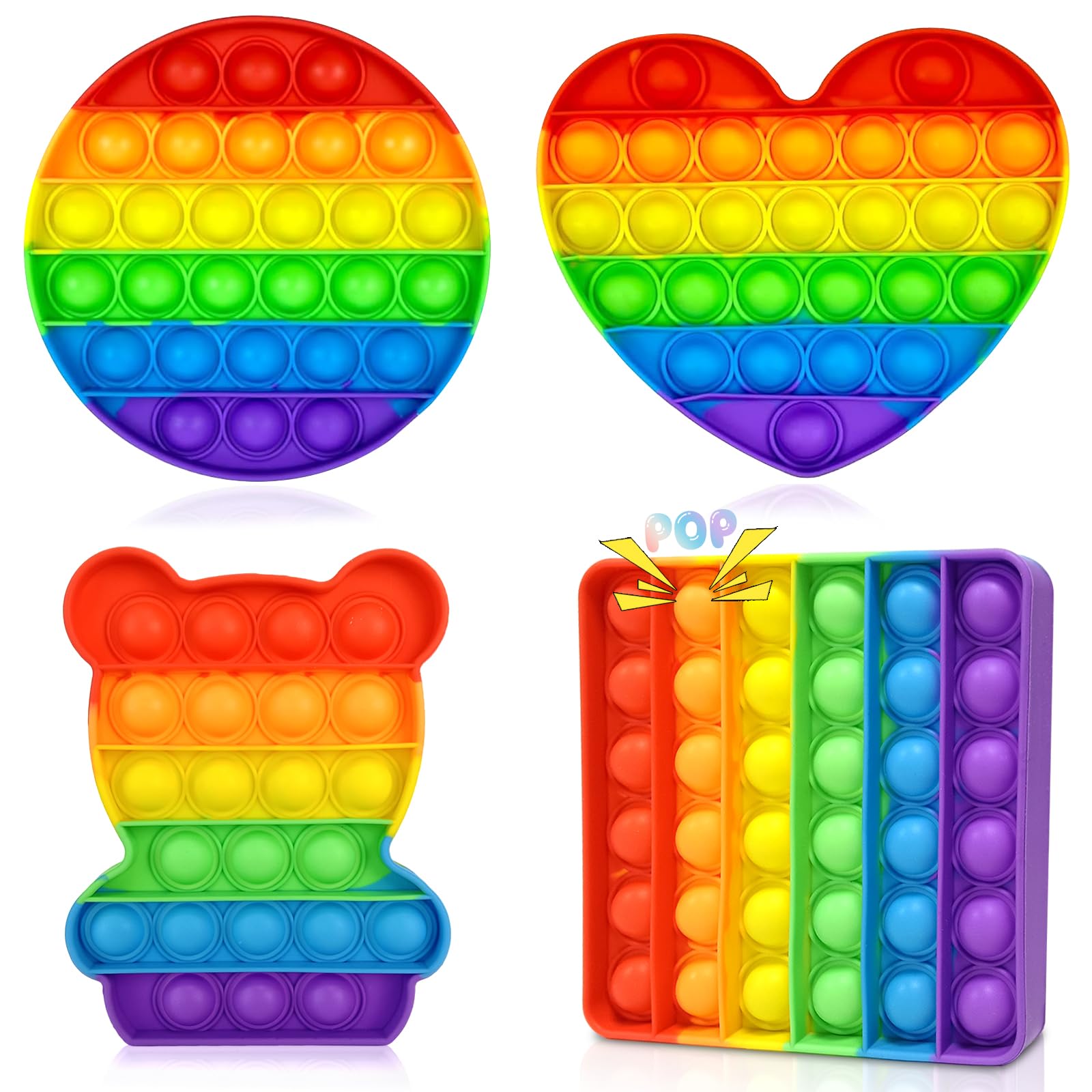 SY07441-Bdwing Push and Pop Bubble Sensory Toy, Jouets Sensoriels à