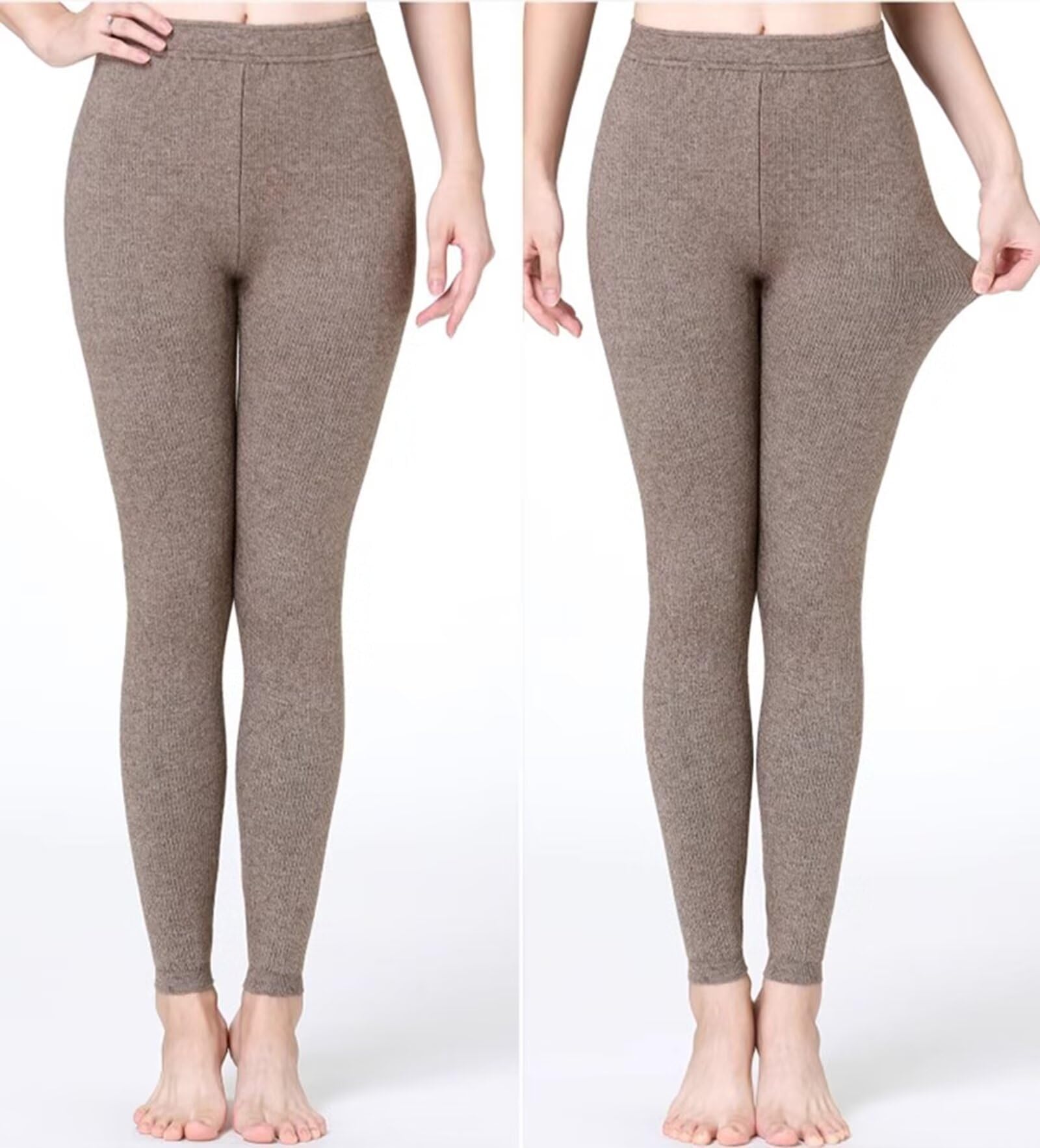 100% Cachemira Pantalones térmicos Ropa Interior Caliente Leggings Pantalones de compresión Pantalones térmicos para el esquí, Senderismo, Correr Señoras