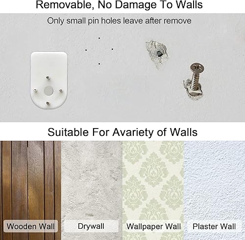 Miniatura 3 de 20 Kits Picture Frame Hangers Kits, Sawtooth Picture Hangers and Invisible Nail Hooks for Stucco, Brick, Drywall and Wooden Wall (Black)