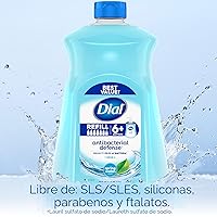 Vista 7 de Dial Jabón líquido antibacteriano de manos + aloe, aroma de agua de manantial, repuesto de jabón de manos de 52 onzas líquidas (paquete de 3)