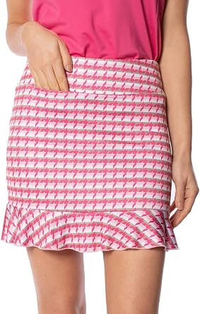 GOLFTINI Printed Pull-On Ruffle Skort 17.5