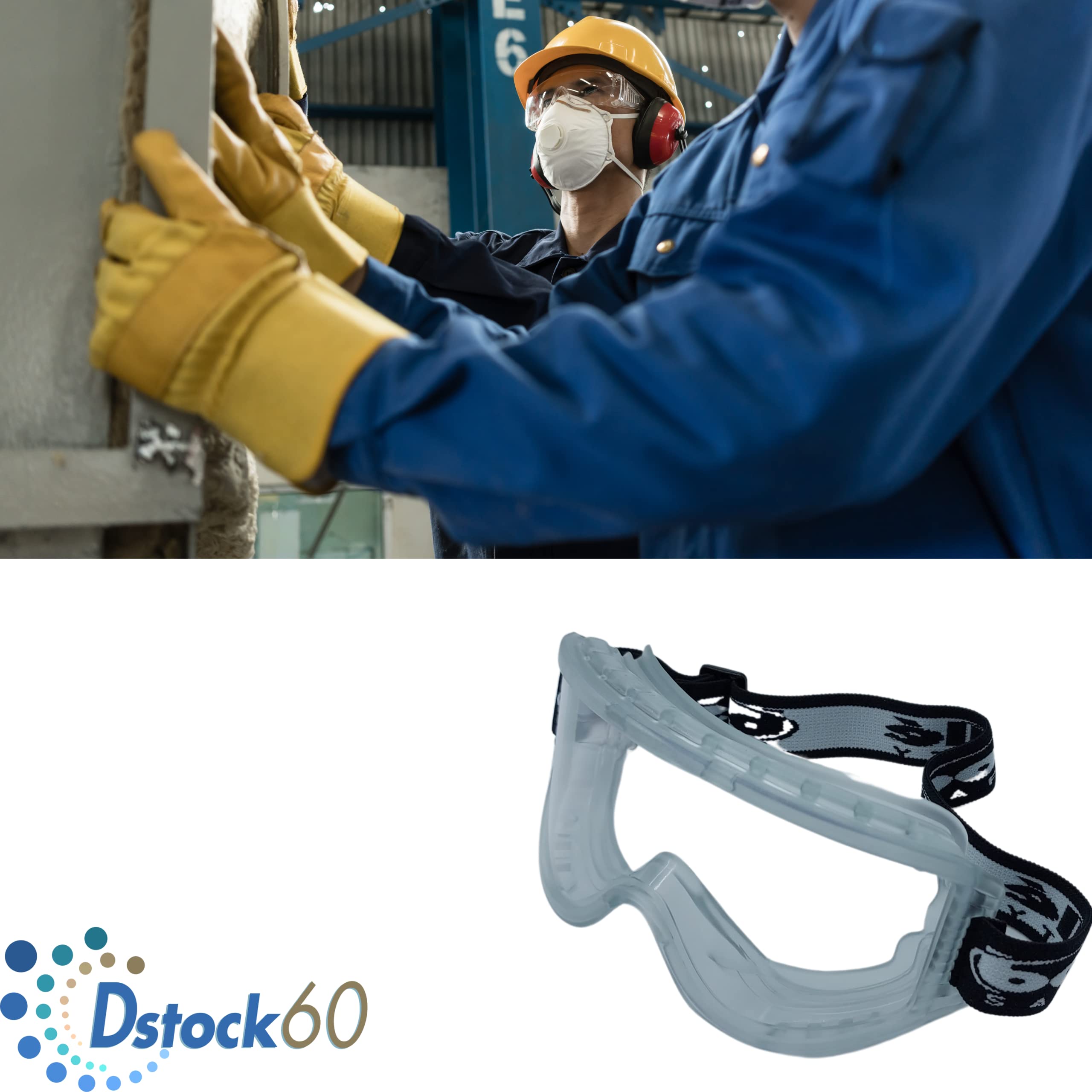 DSTOCK60 - BOLLE Schutzbrille - Attack II ATPSI - Anti-Kratzer und Antibeschlag - Wasserdichter Rahmen - Heimwerker, Gartenarbeit, Industrie...