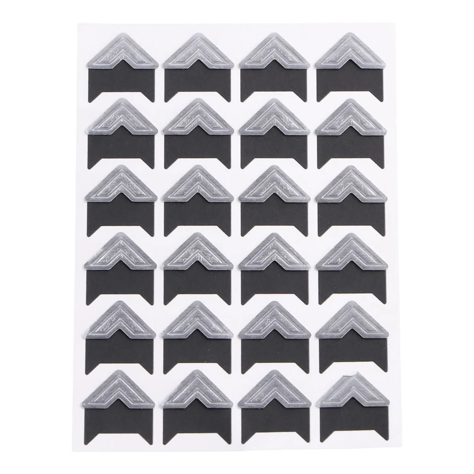 Gwyzax Self Adhesive Photo Corners 10Sheets Photo Albums Corner Sticker Vintage Kraft Paper Stickers Scrapbooking DIY Decoration(Silver)