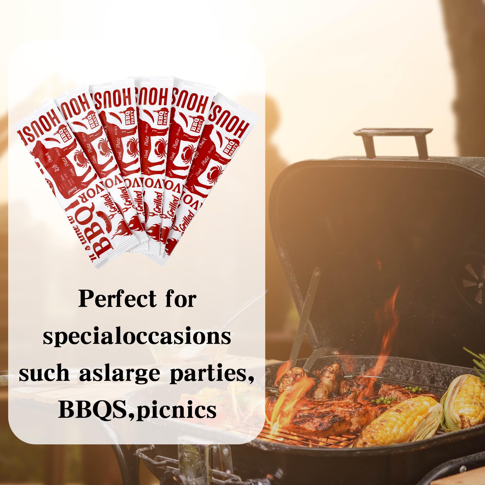 Siifert 250 toallitas húmedas para barbacoa, envueltas individualmente, prehumedecidas, toallitas individuales para parrilla, barbacoas, catering, restaurante, boda, limpia las manos rápidamente