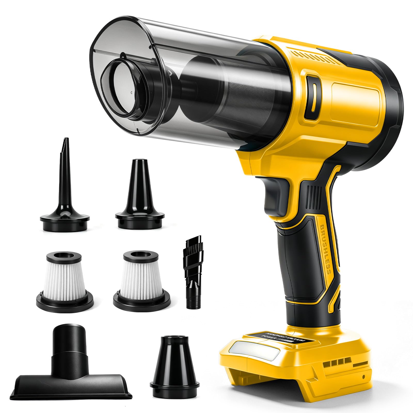 Aspiradora de mano para DeWalt 20V sin cables con motor sin escobillas 100W