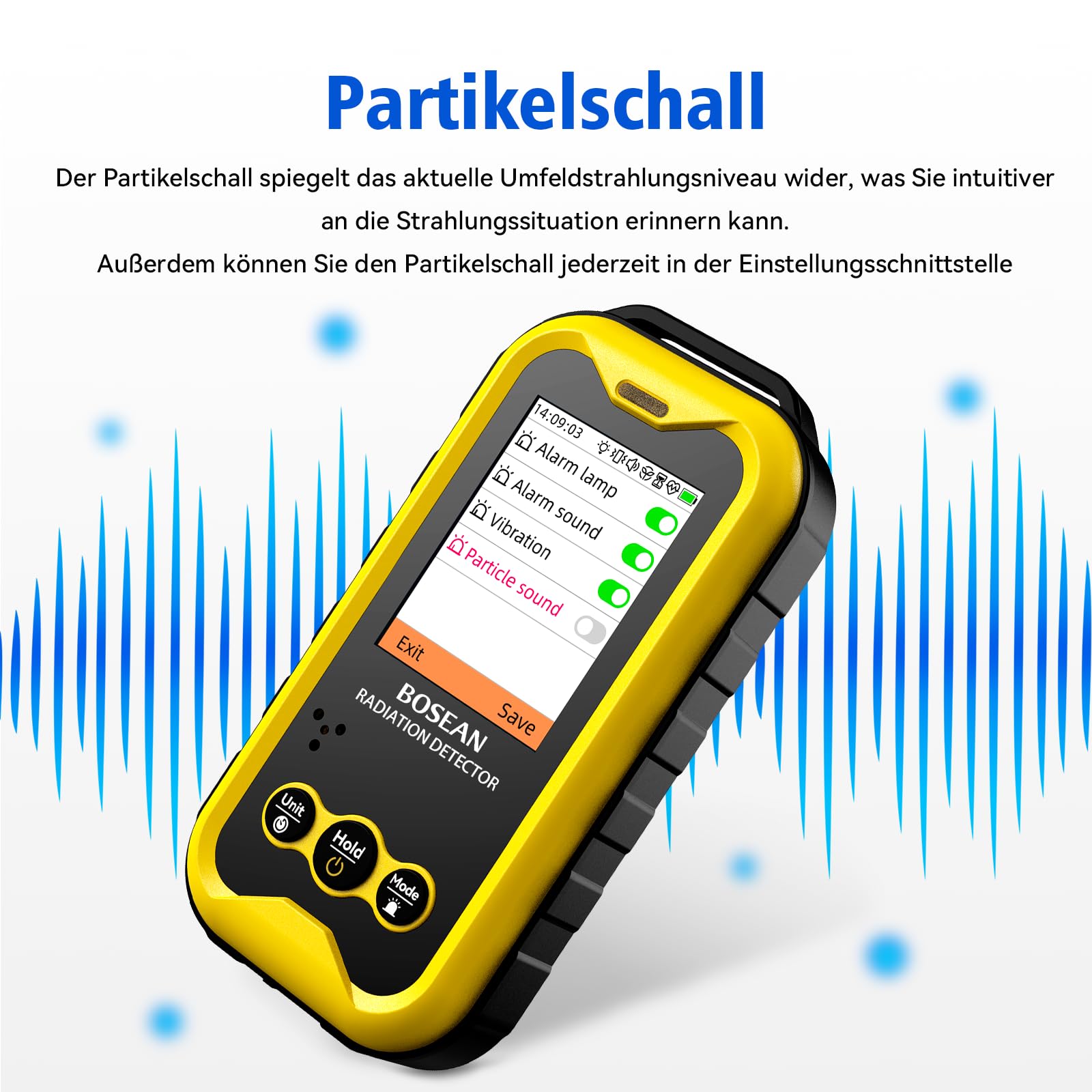 Geigerzähler FS5000 Strahlendetektor Nukleare Strahlungsmesser mit PC Software Beta Gamma Röntgen
