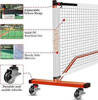 Amazon.com : Portable Pickleball Net with Wheels and Pickleball
