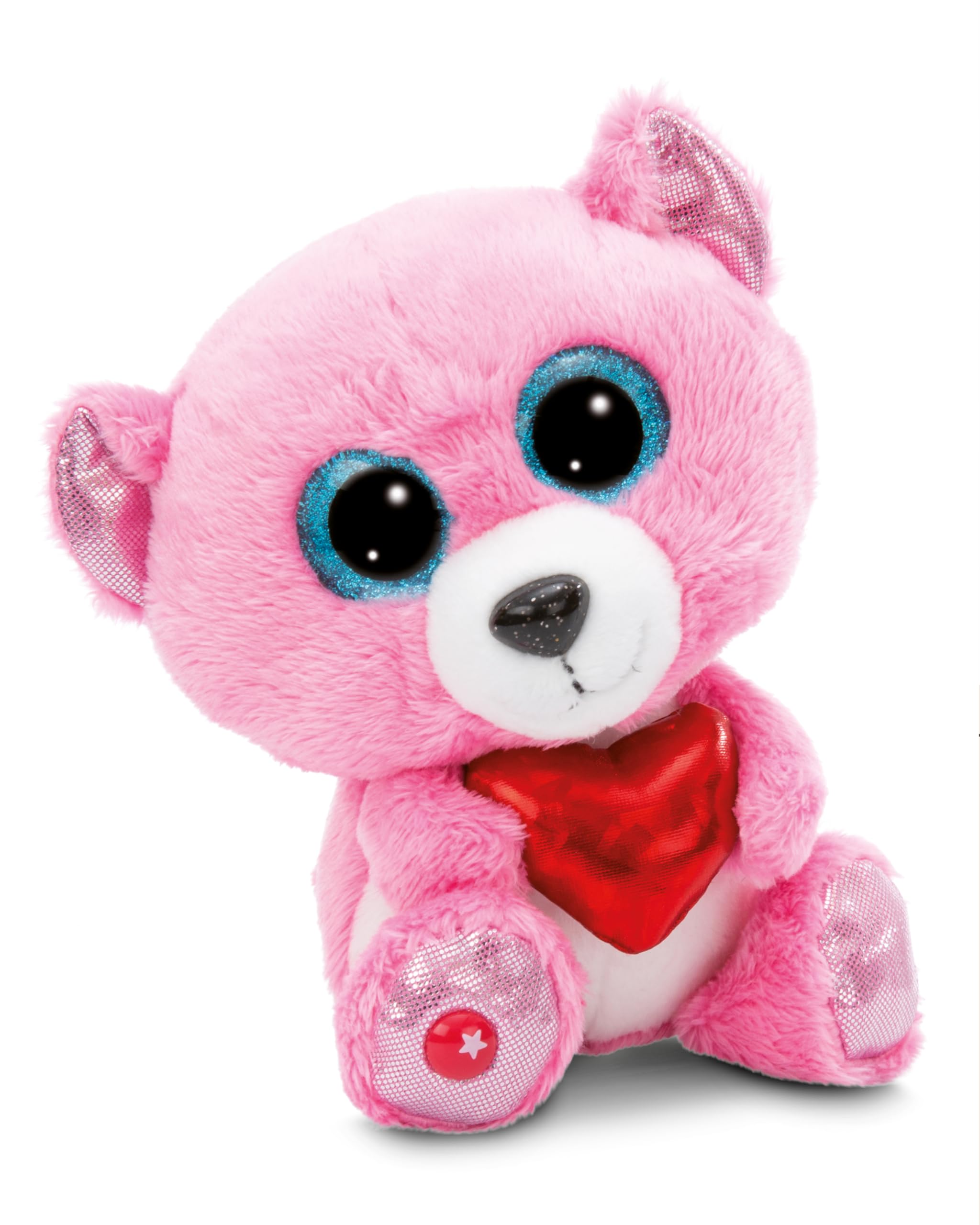 NICI cuddly toy GLUBSCHIS Bear Pummdi 15cm pink - Cuddly cute plush to snuggle and play with, for children & adults, great gift idea - 49262
