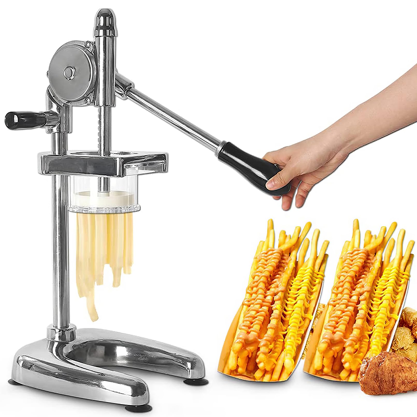 スーパーロングフライドポテトメーカー 機械 ステンレス鋼 最長フットロングマッシ Amazon | フットロング30センチフライメーカースーパーロング