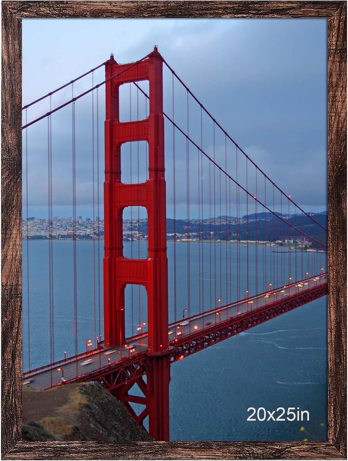 BESCRCL 20x25 Picture Frame Brown, Poster Frames Wall Hanging, Display Pictures 20 x 25 without Mat, 1 Pack Brown 20x25