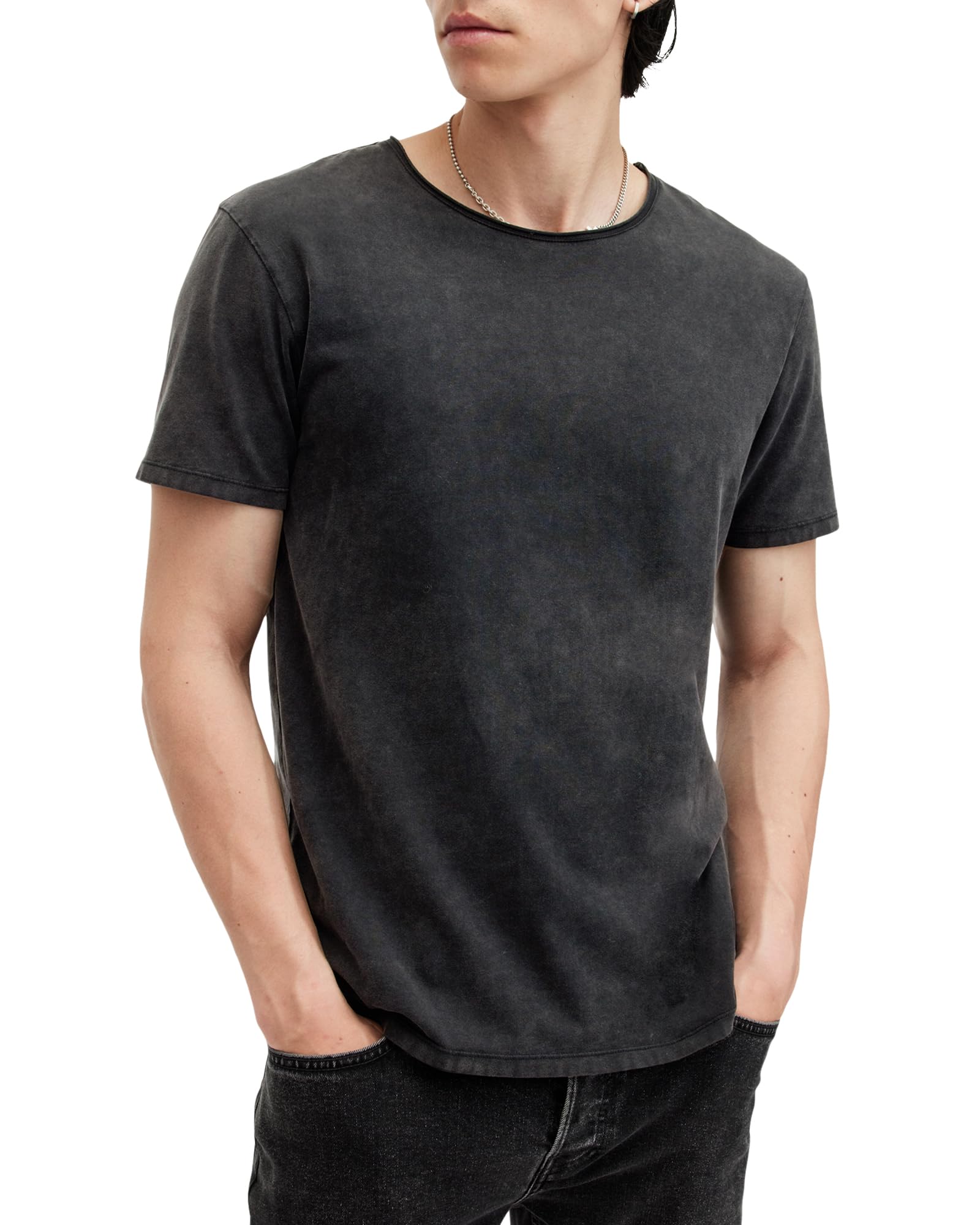 AllSaints Men's Bodega Short Sleeve Crew Neck Shirt