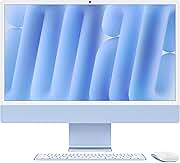 Apple 2024 iMac All-in-One Desktop Computer with M4 chip with 10-core CPU and 10-core GPU: Built for Apple Intelligence, 24-inch Retina Display, 16GB Unified Memory, 512GB SSD Storage; Blue EPEAT ENERGY STAR