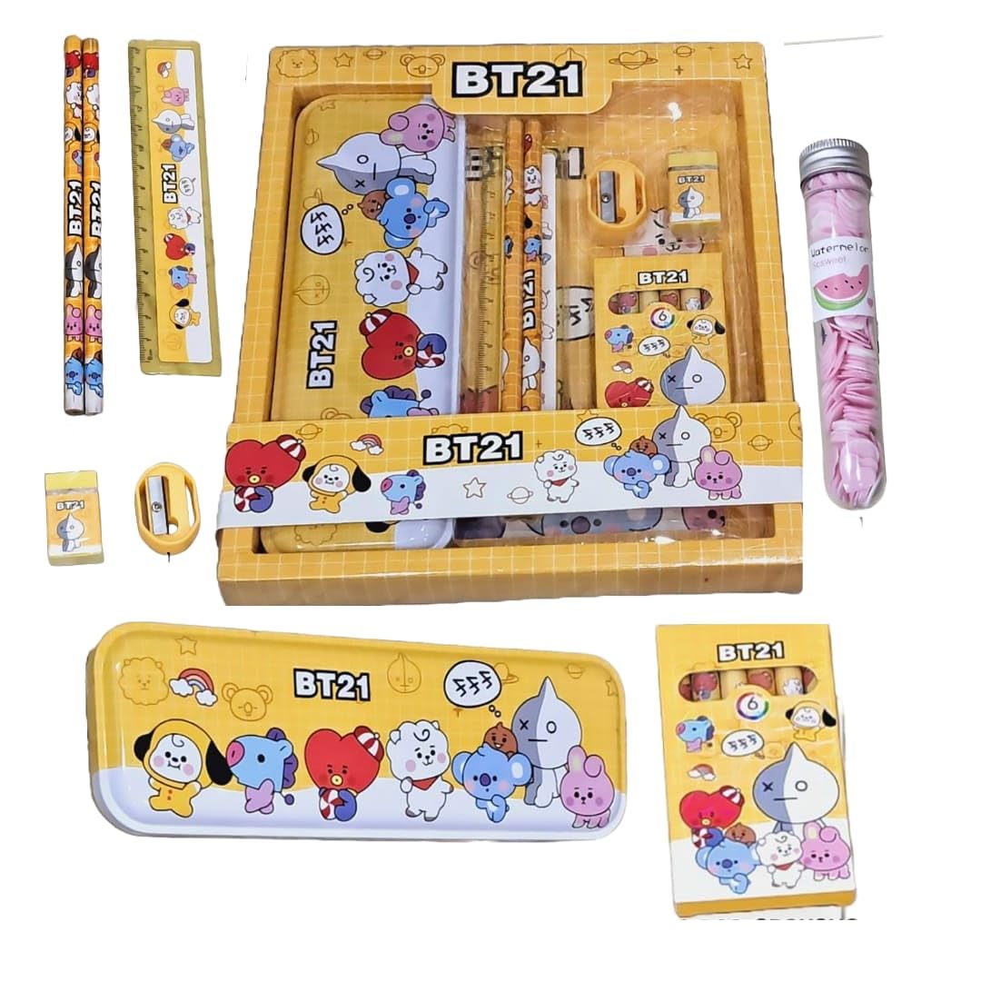 AMB BTt(21) Cartoon Kids 8 in 1 Stationary Set for Boys and Girls, School Gift for set for age 5,6,7,8,9,10,11,12 year old Birthday Return Gift for kids (B0CXPWJXD2) Amazon Price History, Amazon Price Tracker