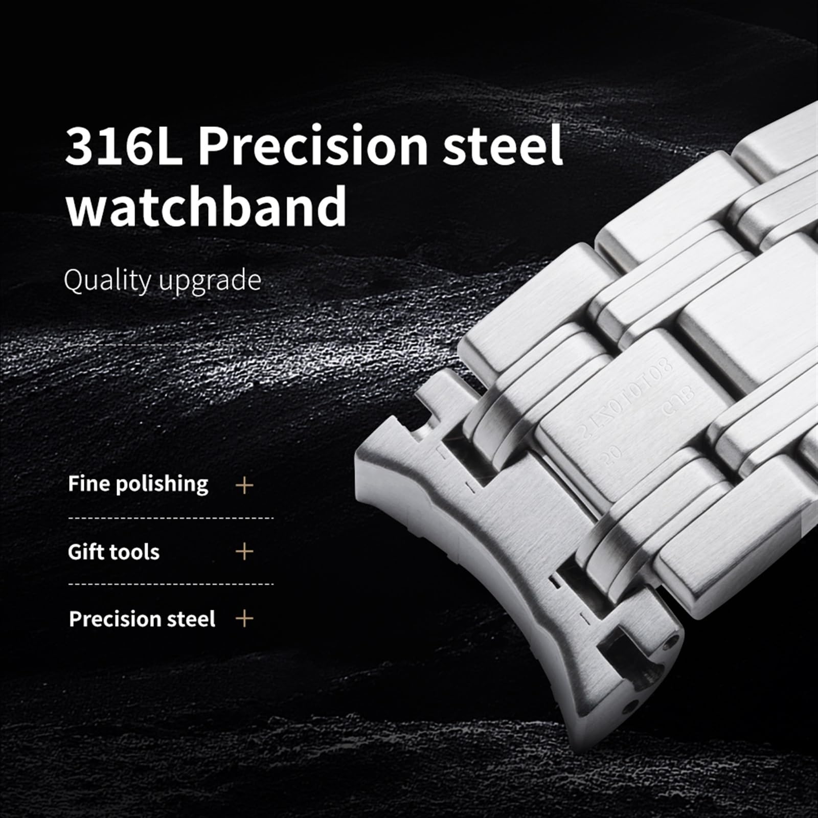 Pasek ze stali nierdzewnej do zegarka o szerokości 15 mm, 17 mm, 18 mm, 23 mm i 25 mm, solidny pasek metalowy