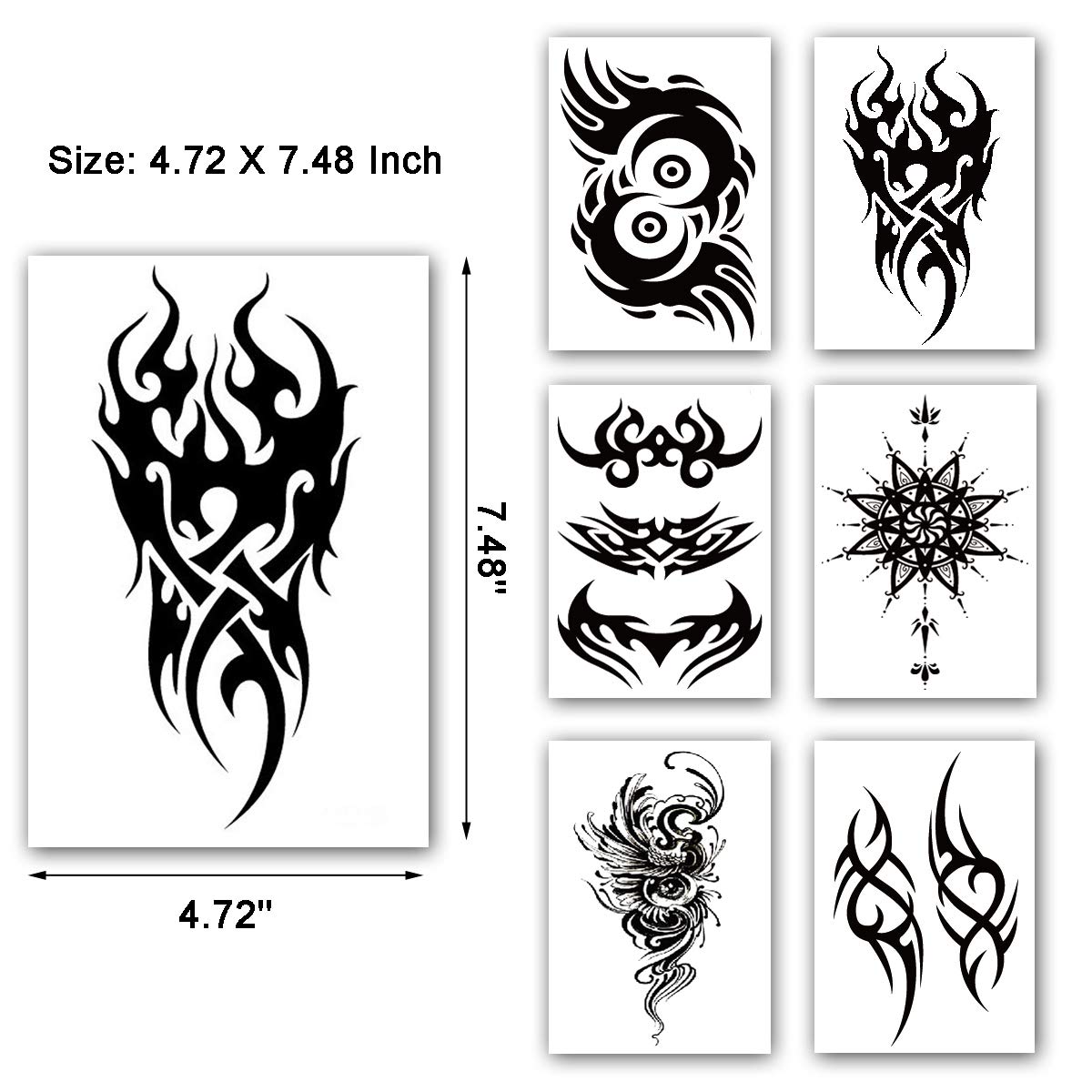Extra Large Temporary Tattoos Sleeve, Full Arm Sleeve Temporary Tattoos
