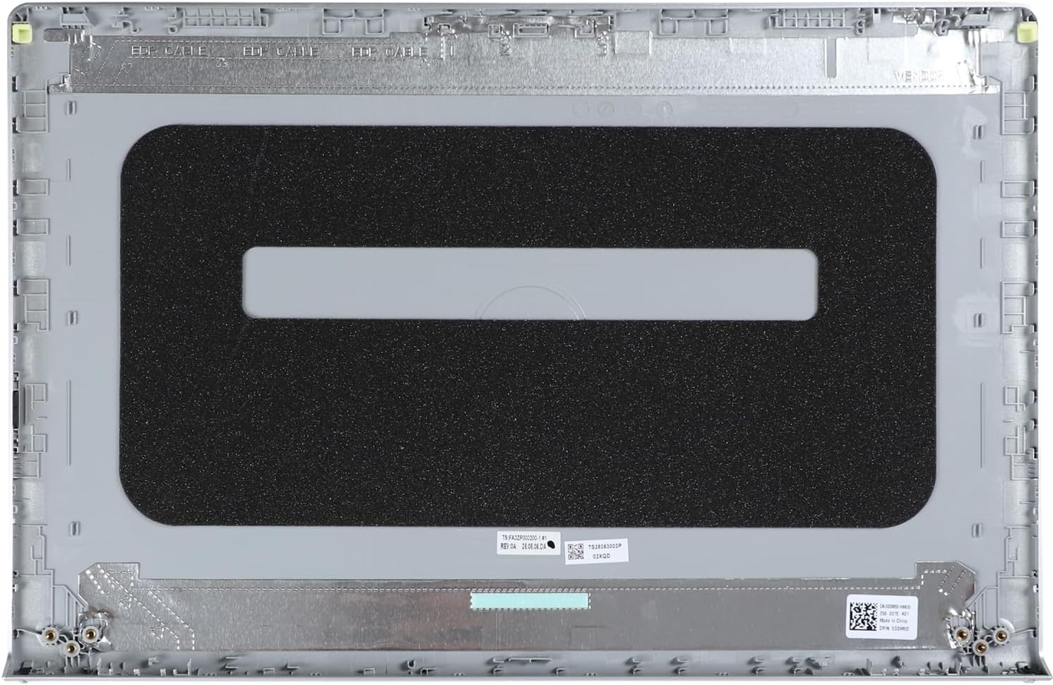 LCD Back Cover Top Case Lid with Front Bezel Frame+Hinges+Shaft Cover Replacement for DELL Inspiron 15 3510 3511 3515 3520 3525 Laptop, 0DDM9D 06PTYR 0RFKD3 09WC73 NVGVH 0681GY, Two Adhesive Strips